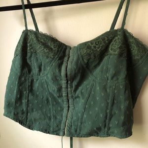 Green Pacsun Corset Top